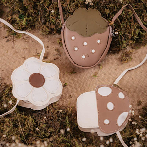 Сумка Mrs. Ertha "Mushroom", ванильная с коричневым